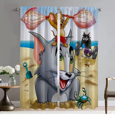 Tom Halloween Decoratie Elegante Kamergordijnen voor Woonkamer Verduisterend Gordijn Huis Interieur Gordijnen 2 Stuks Shades Afscheiding W50xH70cmx2pcs-CL white