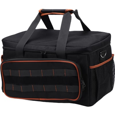 Gereedschapstas 17in Heavy Duty Hand Tote Opbergorganizer Slijtvast Oxford Doek 20 Vakken Verstelbare Schouderriem voor black