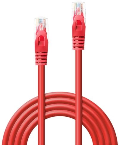 LINDY 48180 0.3m Cat.6 U/UTP netwerkkabel, rood