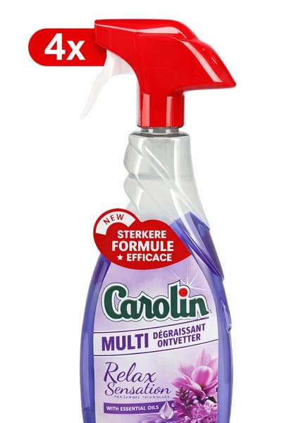 4 x Carolin Multi Ontvetter Relax Sensation 650 ml – krachtige keukenreiniger