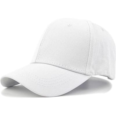 Nieuwe Lichtplaat Hard Top Puur Katoen Baseballpet Eenvoudige Zonbescherming Hoed Geborduurde Effen Kleur Baseballpet M（56-58cm） white