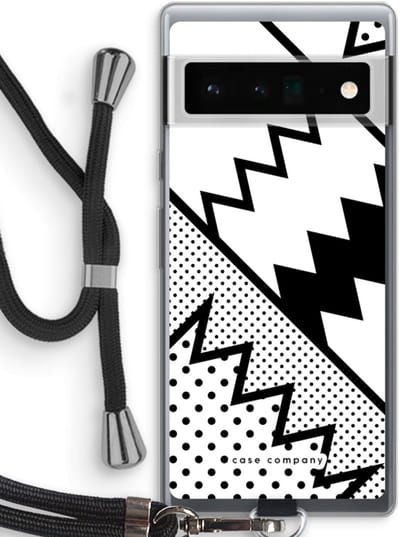 Case Company® - Hoesje met koord geschikt voor Google Pixel 6 Pro hoesje met Koord - Pop Art #5 - Telefoonhoesje met Zwart Koord - Bescherming aan alle Kanten en Over de Schermrand