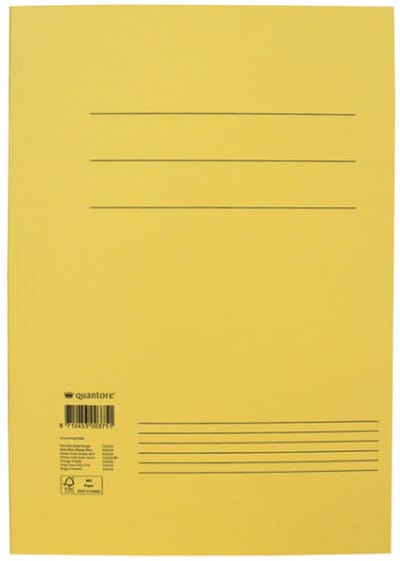Dossiermap quantore folio 320 gr geel