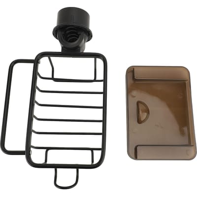 Porte-éponge pour robinet Multifonctionnel Organisateur de évier de cuisine Suspendu au-dessus du robinet Drain de robinet noir