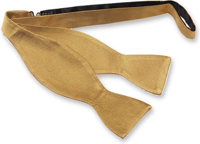 E.L. Cravatte Zelfstrikker Strik - Goud - 100% Zijde