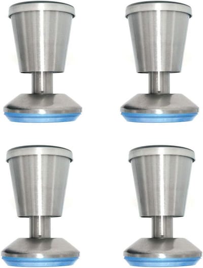 Set van 4 Verstelbare RVS Meubelpoten 80mm voor Keukenkast, Tafel of Bureau