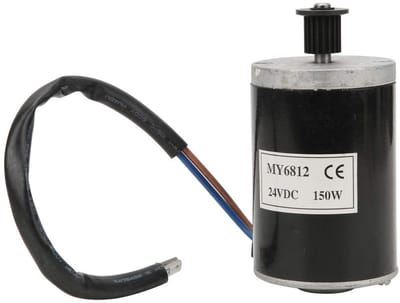 Dailygoody - Hoge Snelheid Motor - DC Borstelmotor - Duurzaam en Sterk - 24 V - Geschikt voor Elektrische Fiets en Scooter - 150 W