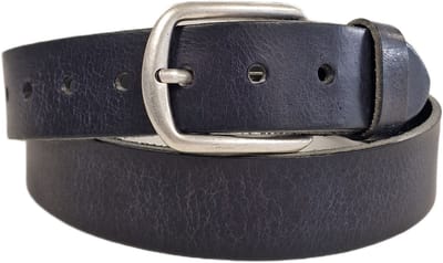 Stoere Leren Heren Riem | Kleur: Navy | Heren Riem | 4cm breed | Riemmaat: 95 (totale lengte: 110cm) | 100% echt leer | Nikkelvrije gesp