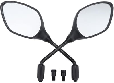 Dailygoody - Motorfiets Achteruitzicht Spiegel - 360 Graden Rotatie - Zwart - Vervanging voor Scooter Moped - Geschikt voor SX150 150X 150