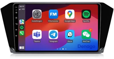 CarPlay autoradio geschikt voor Volkswagen Passat 2014 t/m 2021 | 9 inch | Android 13 | Draadloos Apple CarPlay & Android Auto | 2GB + 32GB | QuadCore processor | Denago DNG-A113 | 2025 model | 2015 2016 2017 2018 2019 2020 2021 | Bluetooth & Wifi