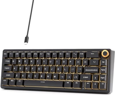 REN® Mechanical Keyboard - Mechanisch Toetsenbord - Mechanische Toetsenbord - RGB Hot Swap - USB C - Zwart - 30cm x 11cm x 4xm