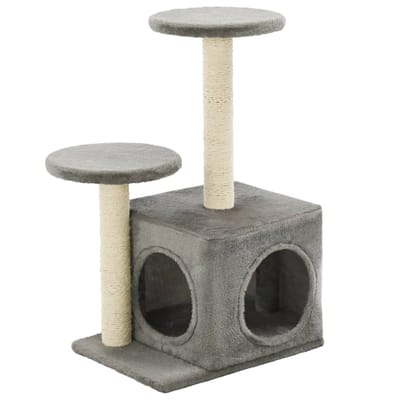 vidaXL - Kattenkrabpaal - met - sisal - krabpalen - 60 - cm - grijs