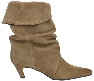 Shoecolate Enkellaarsjes Hak Enkellaarsjes Hak - Taupe - Maat 39