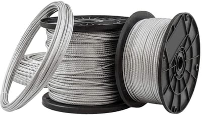 Stalen Touw - Staalkabel Draadkabel - Trekken en Hefsystemen - Verzinkt Industrieel Staal - 6mm 45m - Zilverkleurig