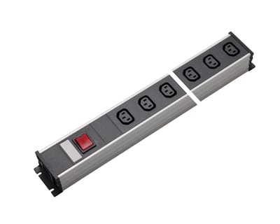 Martin Kaiser contactdoosstrip 10-voudig IEC-stopcontact C13 met schakelaar - 1125/10l-sw [10 Stuks]