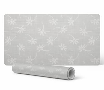 Moderne beschermende muismat met bloemenpatroon op stof, 90x45 cm