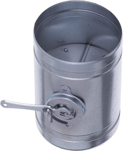 Gegalvaniseerde Smoorklep met hendel Ø100mm 0,5mm.
