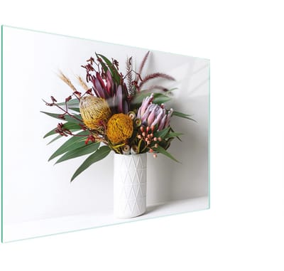TMK ArtDeko Series - Snijplank - 30x22 cm - Bloemenontwerp - Gehard Glas