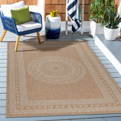 Muratap Natur vloerkleed kumar buitenkleed sisal laagpolig indoor en outdoor 120x170 cm
