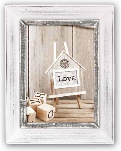 ZEP - Houten vintage fotolijst Athis grijs / wit voor foto formaat 15x20 - SY1268