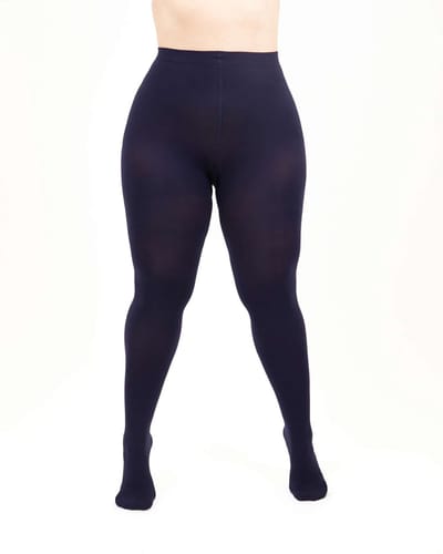 Giulia - Positive Micro 3D 70den Panty (enkel in grote maten) - Navy - 2XL