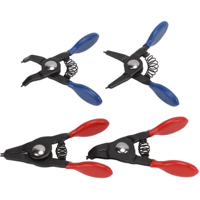 Set de 4 pinces mini à circlips universelles en métal à ressort durables pour circlips internes externes black