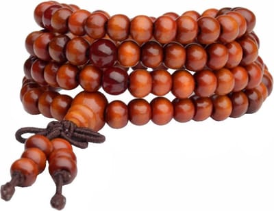 Fako Bijoux® - Buddha Armband - Sandelhout - 8mm - Roodbruin