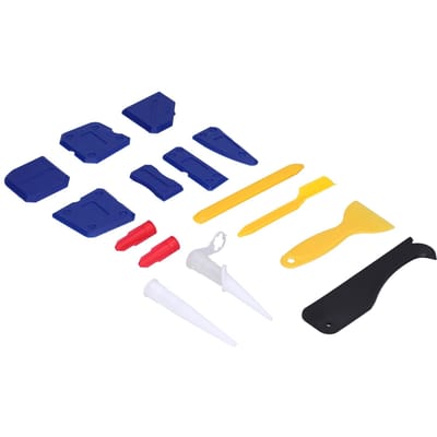 Kitgereedschap Siliconen Lijmpistool Mondstuk Schraper Plaat Schoon Voeg Kit Verwijder Gereedschap blue