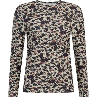 Protest Prtyalin - Thermoshirt Dames - Panterprint - Lange mouwen - Slim fit