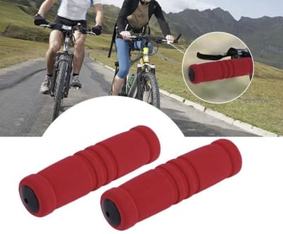 CHPN - Fietshandgrepen - Fietshandvatten - Zachte handvatten - Rood - 2 stuks - Anti-slip - Universeel - Fiets accessoire - Fiets onderdeel - Spons - Binnenmaat 1.7CM