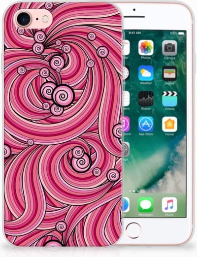 iPhone SE 2022 | SE 2020 | 8 | 7 Hoesje maken Swirl Pink