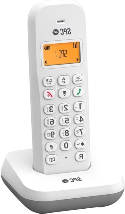 Draadloze telefoon - Vaste telefoon - Thuisgebruik - Verlicht display - 50 contacten - Wit