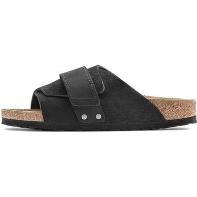 Birkenstock Kyoto Koeien Suède Veelzijdige Comfortabele Mode Sandalen Unisex Sandalen Zwart 1022566 38 black