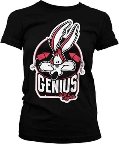 Looney Tunes Dames Tshirt -S- Wile E. Coyote Genius Zwart