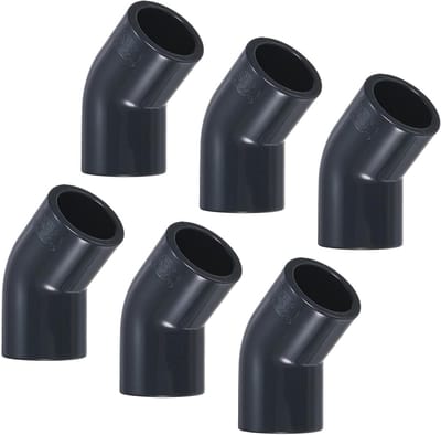 6-Pack 45 Graden Adapter Connector voor 3/4 Inch UPVC Pijp, PVC Bocht Fitting voor Waterleidingen, Duurzame Elbow Verbinding