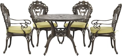 SAPRI - Tuinset voor 4 - Donkerbruin - Aluminium