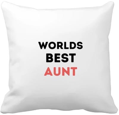 Akyol - worlds best aunt Kussen hoes - Tante - de beste tante - verjaardagscadeau - verjaardag - cadeau - cadeautje voor tante - tante artikelen - kado - geschenk - gift - 40 bij 40 cm