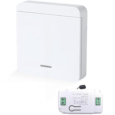 Draadloze lichtschakelaar set 433 MHz - controleer lampen tot 2000 W - eenvoudig zonder bedrading - bereik tot 70 m - SnelShoppen