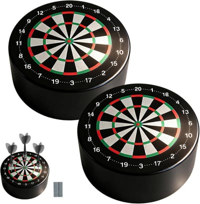 Professionele Dartbord Opbergset met Dart Houder en Bonus Slijpsteen, Ideaal voor TV-kasten, Boekenplanken en Speelkamers - 10x4 cm, EVA Materiaal