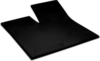 YOON hoeslaken katoensatijn enkele split zwart - 160x200 cm - GOTS gecertificeerd 100% katoensatijn