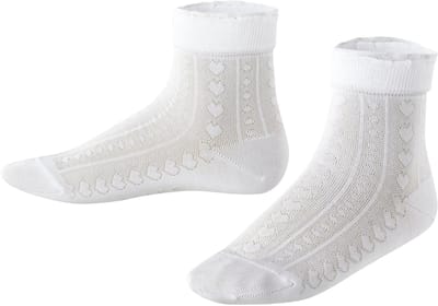 FALKE Romantic Net fijn elegant katoen sokken kinderen wit - maat 23-26