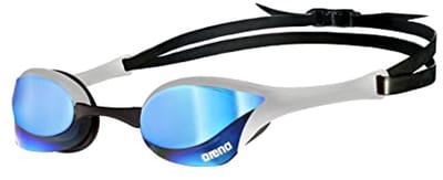 Zwemgoggles voor volwassenen met gebogen spiegellenzen - Antimist en UV-bescherming, 5 verwisselbare neusstukken