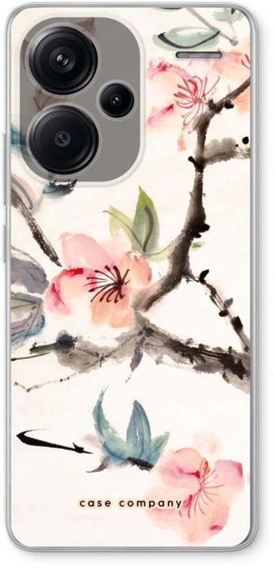 Case Company® - Hoesje geschikt voor Xiaomi Redmi Note 13 Pro plus hoesje - Japanse bloemen - Soft Cover Telefoonhoesje - Bescherming aan alle Kanten en Schermrand