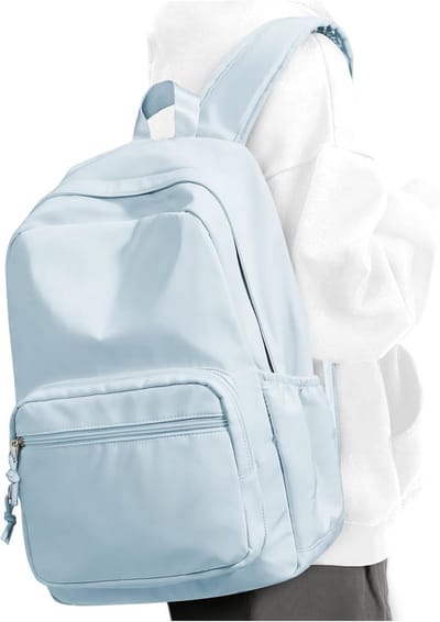 Waterdichte Zwarte Rugzak voor Tieners en Volwassenen - Schooltas en Reistas