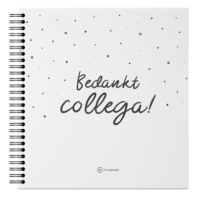 Fyllbooks - Bedankt Collega Afscheidsboekje - Invulboek voor 50 Personen