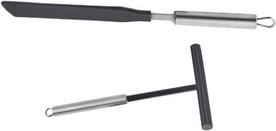 Crêpe Spreider - Bakgereedschap Set - Pannenkoeken Bakken - Ergonomische Handgreep - 19.5 x 12cm - Zilver
