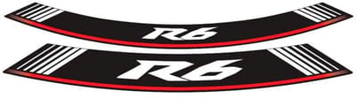 Autocollant Liseret jante LOGO R6 Puig pour moto Yamaha 600 Yzf-R6 5530P 14' 21'