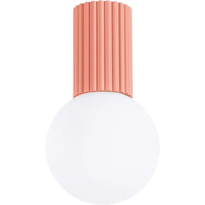 Sollux Lighting Wandlamp Halo - G9 - perzik - aluminium/glas - 12x12x21cm