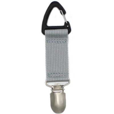 Clip de Chapeau Portable Accroché au Sac à Dos Support de Casquette en Tissu Toile pour Femmes Hommes Organisateur de Rangement pour Chapeaux de Voyage 12.6x3.3cm gris argent