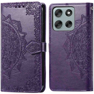 imoshion Hoesje - Geschikt voor Motorola Moto G56 - Mandala Bookcase - Paars